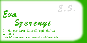 eva szerenyi business card